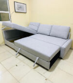 IKEA L-Shaped Sofa with Premium Combed Upholstery – Modern Grey Corner Sofa - Image 3