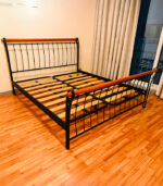 Used King Bed with Mattress | Metal Frame Bedroom Furniture UAE