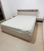 Used King Bed with Mattress & 2 Side Tables | Modern Bedroom Furniture UAE - Image 2
