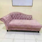 The One Sofa Velvet Tufted Chaise Lounge (Dusty Rose) | Used Sofa & Living Room Sofa