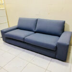 Ikea 3-Seater Sofa with New Upholstery (Blue-Grey) | Used Sofa & Living Room Sofa