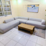 Modern Low-Profile L-Shaped Sectional Sofa (Light Grey) | Used Sofa & Living Room Sofa