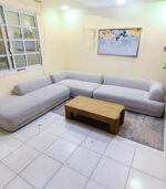 Modern Low-Profile L-Shaped Sectional Sofa (Light Grey) | Used Sofa & Living Room Sofa