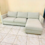 Ikea L-Shaped Sectional Sofa Bed with Storage (Light Beige) | Used Sofa & Living Room Sofa