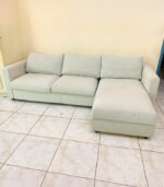 Ikea L-Shaped Sectional Sofa Bed with Storage (Light Beige) | Used Sofa & Living Room Sofa