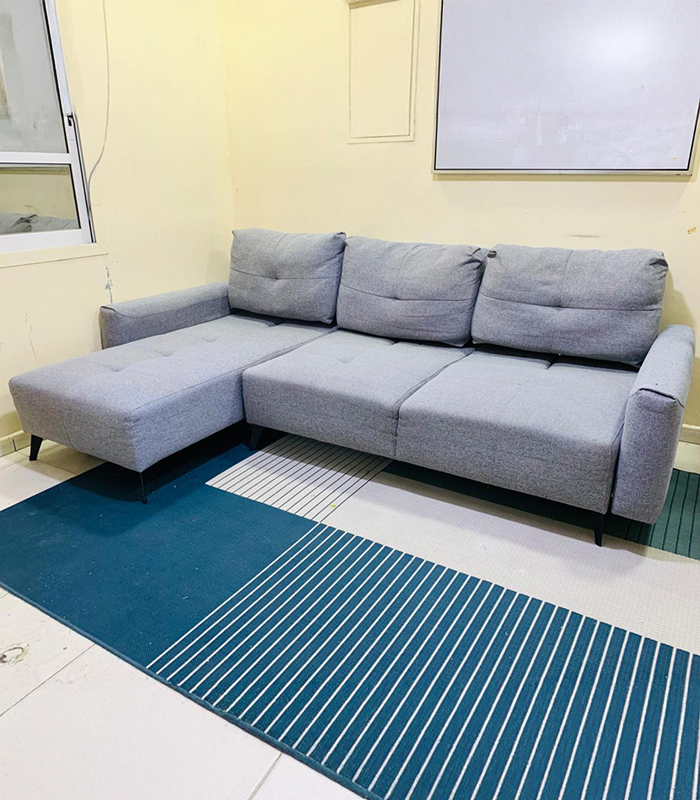 3 Modern Home Center L Shape Sofa | Used Sofa & Living Room Sofa - Image 1