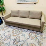 Ikea 3-Seater Sofa Bed with Storage and New Upholstery (Light Beige) | Used Sofa & Living Room Sofa