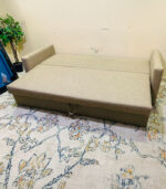 Ikea 3-Seater Sofa Bed with Storage and New Upholstery (Light Beige) | Used Sofa & Living Room Sofa - Image 3