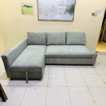 IKEA L-Shaped Sofa Bed with Storage & New Combed Upholstery – Modern Grey Corner Sofa