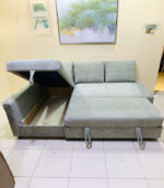 IKEA L-Shaped Sofa Bed with Storage & New Combed Upholstery – Modern Grey Corner Sofa - Image 3