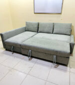 IKEA L-Shaped Sofa Bed with Storage & New Combed Upholstery – Modern Grey Corner Sofa - Image 2