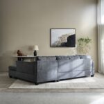 Urbandale Smart 4-Seater Fabric L-Shape Sofa | Reversible Design & USB Console. - Image 2