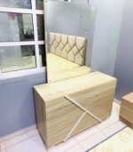 Pre-Owned King Size Bedroom Set with Mattress, Mirror & Side Tables | Upholstered King Bed - Image 3