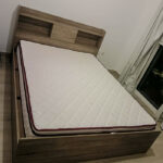 Used Queen Size Bed with Mattress – Modern Wooden Bed Frame