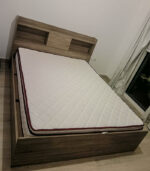 Used Queen Size Bed with Mattress – Modern Wooden Bed Frame