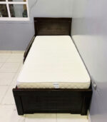 Dark Wood Single Bed with Mattress | Used Single Bed & Pre-Owned Bedroom Furniture