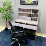 Pre-Owned Study Table with Hutch and Chair — Used Student Desk Set with Storage