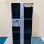 Hitachi 4-Door Glass Finish Refrigerator with Water Dispenser | Used Multi-Door Fridge & Pre-Owned Kitchen Appliance
