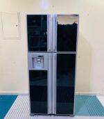 Hitachi 4-Door Glass Finish Refrigerator with Water Dispenser | Used Multi-Door Fridge & Pre-Owned Kitchen Appliance