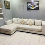 Pre-Owned Beige L-Shape Sectional Sofa — Used Corner Couch & Living Room Furniture