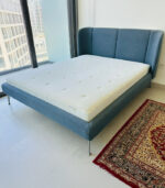 Pre-Owned Upholstered Queen Size Bed with Mattress | Modern Fabric Queen Bed