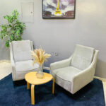 Pre-Owned Light Grey Armchairs Set — Used Modern Accent Chairs & Living Room Seating