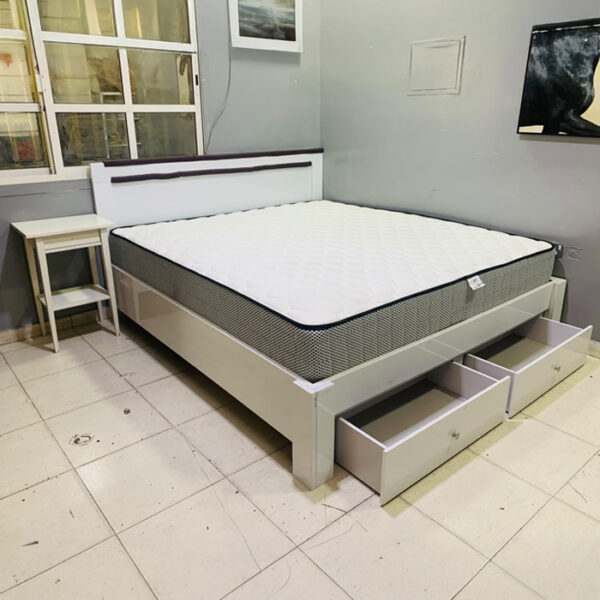 Pre-Owned King Size Wooden Bed with Storage & Mattress - view 2
