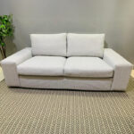 Ikea 2 Seater Sofa in Light Grey Fabric | Used Loveseat & Pre-Owned Living Room Furniture