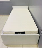 White Wooden Single Bed with Prime Basic Mattress | Used Single Bed & Pre-Owned Bedroom Furniture