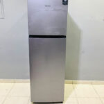 Pre-Owned Hisense Silver Double-Door Refrigerator — Used Top-Freezer Fridge & Kitchen Appliance