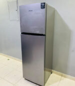 Pre-Owned Hisense Silver Double-Door Refrigerator — Used Top-Freezer Fridge & Kitchen Appliance - Image 2