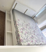 Modern White Queen Size Bed with Storage, Mattress & Matching Mirror | Used Bed & Pre-Owned Bedroom Furniture - Image 2