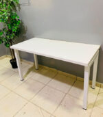 Pre-Owned Minimalist White Study Desk — Used Student & Office Table