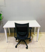 Pre-Owned Minimalist White Study Desk — Used Student & Office Table - Image 4