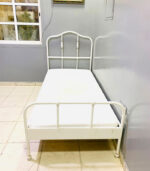 Pre-Owned White Metal Single Bed with Mattress — Used Kids & Guest Room Furniture