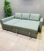 Modern L-Shape Sofa Bed with Storage & New Upholstery — Sectional Sleeper Couch - Image 6