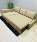 Pre-Owned L-Shape Sofa Bed with Storage & New Upholstery — Used Sectional Sleeper Couch - Image 3