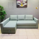 Modern L-Shape Sofa Bed with Storage & New Upholstery — Sectional Sleeper Couch