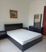 Used Queen Size Bed with Mattress, 2 Side Tables & Mirror – Modern Bedroom Set - Image 3