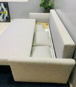 Ikea Sofa Bed with Storage and New Light Grey Upholstery | Used Sleeper Sofa & Pre-Owned Living Room Furniture - Image 4