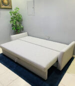 Ikea Sofa Bed with Storage and New Light Grey Upholstery | Used Sleeper Sofa & Pre-Owned Living Room Furniture - Image 3