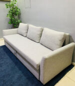 Ikea Sofa Bed with Storage and New Light Grey Upholstery | Used Sleeper Sofa & Pre-Owned Living Room Furniture - Image 2