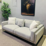Pre-Owned 3-Seater Grey Fabric Sofa — Used Modern Living Room Couch