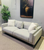 Pre-Owned 3-Seater Grey Fabric Sofa — Used Modern Living Room Couch