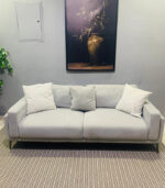 Pre-Owned 3-Seater Grey Fabric Sofa — Used Modern Living Room Couch - Image 2