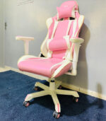 Pre-Owned Blitzed Pink & White Ergonomic Gaming Chair - Image 3
