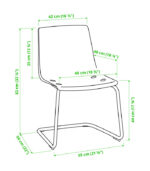 Modern 4-Seater Square Dining Table Set with Clear Acrylic Chairs (Black & Chrome) | Used Dining Set & Pre-Owned Furniture - Image 3